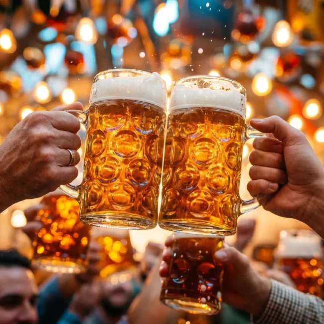 Anstoßen zum Oktoberfest